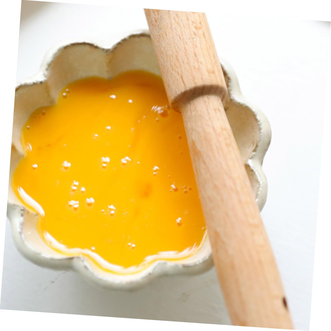 CIYODO 2pcs Natural Bristle Pastry Brush Khaki Cooking Brush for Baking Grilling Barbecue Handle Round Flat Design for Oil Sauce Marinade Application