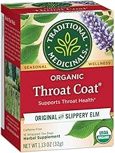 Pack of 1 x Traditional Medicinals Organic Throat Coat Herbal Tea - Caffeine Free - 16 Bags