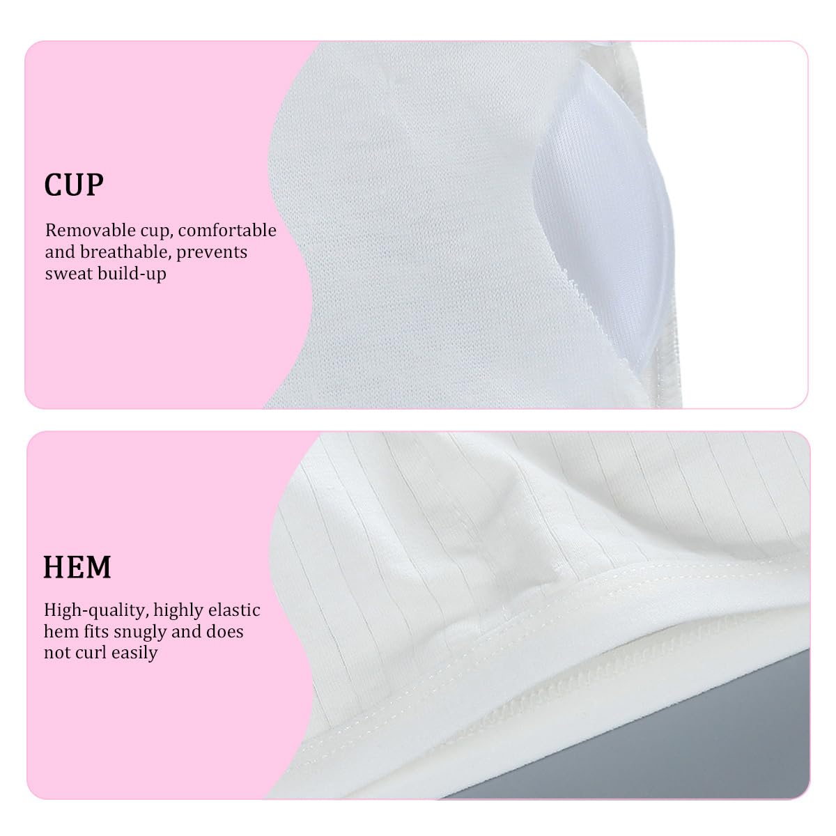 Soutien-Gorge Filles Coton sans Bretelles, 5 PCS Soutien Gorge Invisible avec Coussinets Amovibles Bandeau sans Bretelles pour Fille Brassiere sous-Vêtements Bustier pour 10 à 18 Ans