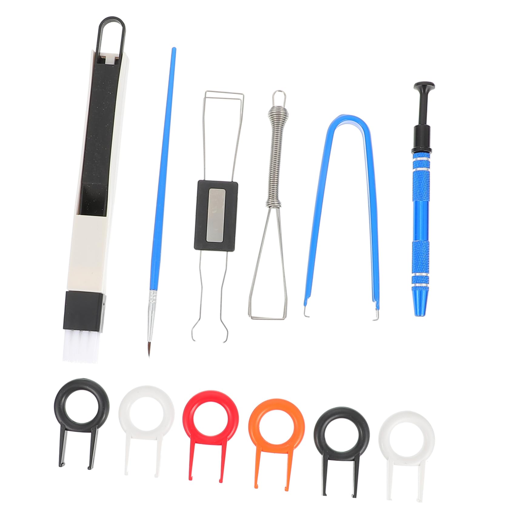Mipcase 1 Set Mechanical Keyboard Puller with Cleaning Brush Key Cap Puller for Efficient Keyboard Maintenance Fine Craftsmanship and Durable Design