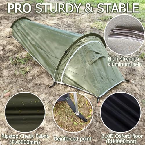 Carpa para 1 persona ultraliviana impermeable para camping miniatura 4