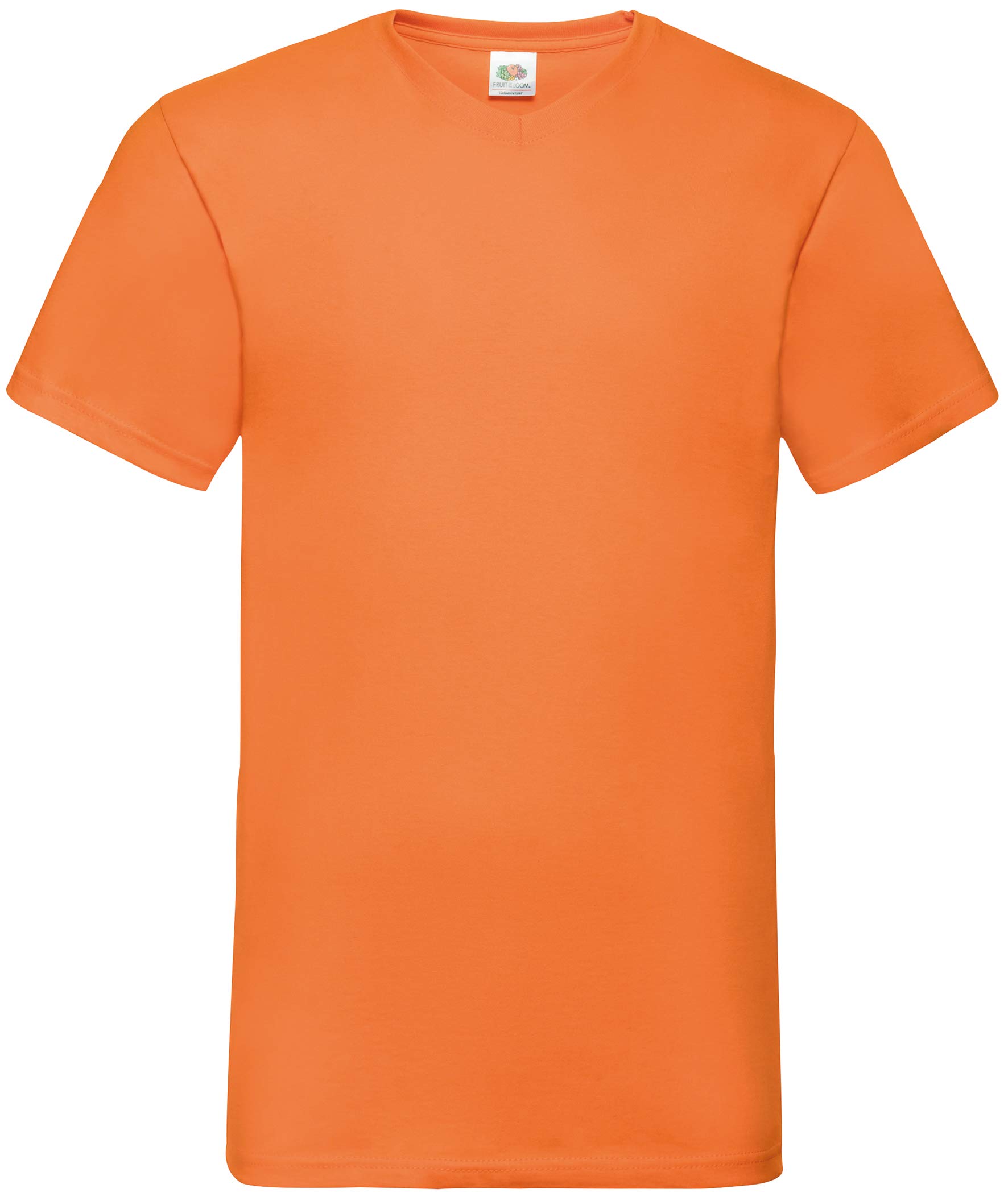 Fruit of the Loom Mens Valueweight V-Neck, Short Sleeve T-Shirt (2XL) (Orange)