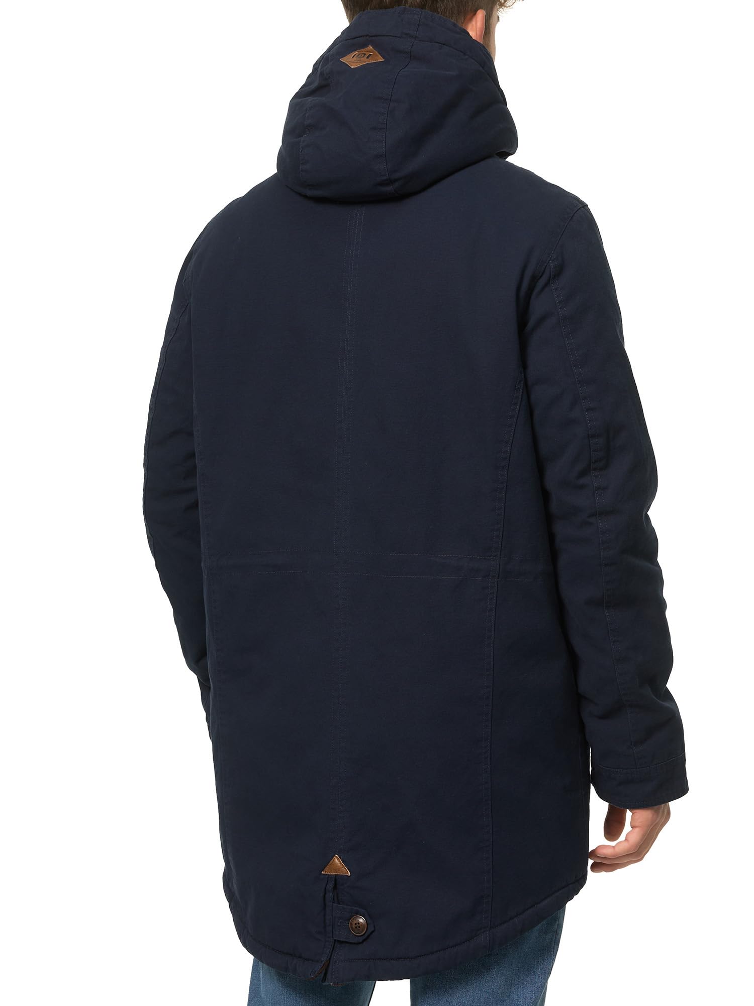 Indicode Herren Barge Winterjacke aus Baumwolle gefüttert mit Teddyfleece | Gefütterter Winterparka mit Kapuze und weichem Teddyfutter, Steppjacke, Outdoorjacke, Winterjacke für Männer