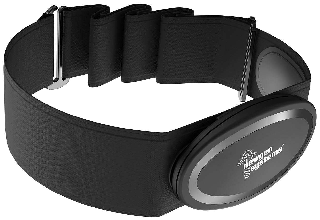newgen medicals Sport Brustgurt: Smarter Brustgurt mit Herzfrequenz-Sensor, ANT+ und Bluetooth (Sport-Herzfrequenz-Brustgurt, Pulsmessergurt, Schrittzähler)