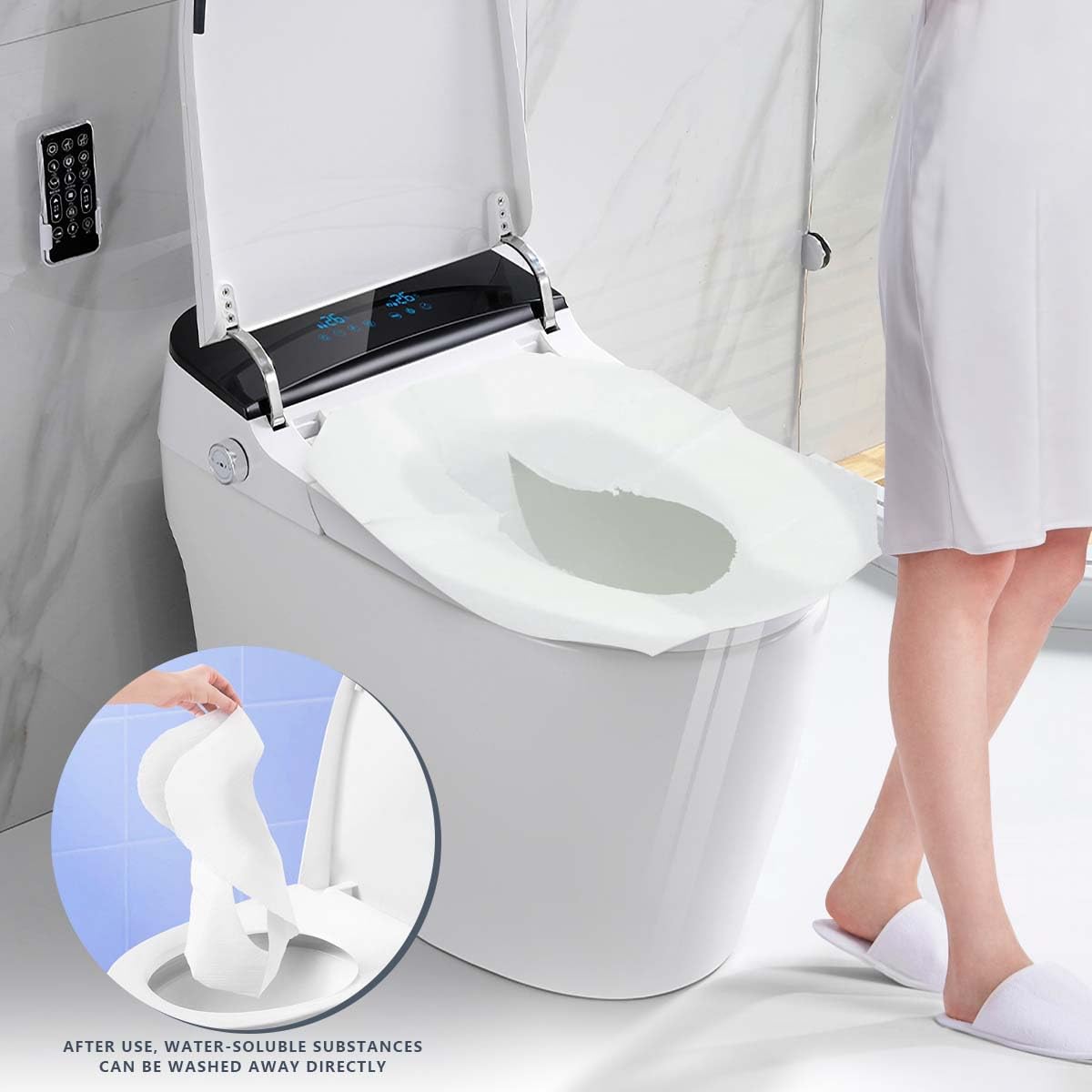Paper Disposable Flushable Toilet Seat Covers For Multiple Places