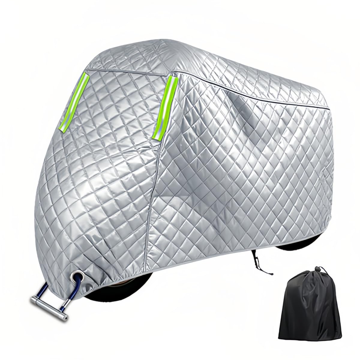 Funda Moto antigranizo para Peugeot Django 125, Almohadilla de algodón Grueso Universal Impermeable Resistente al Sol con Hebilla Cortavientos Moto Fundas para Exteriores