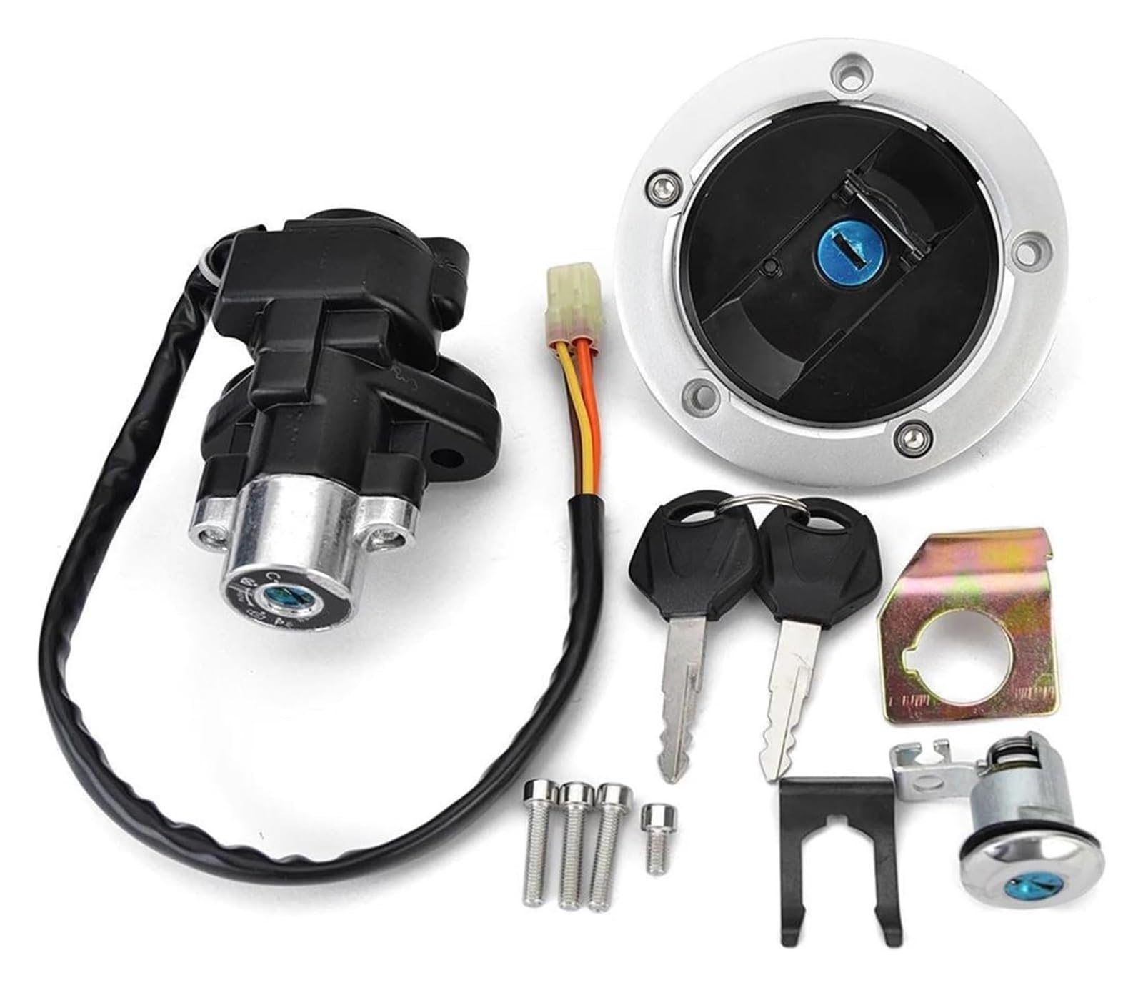 Cerradura De Encendido para Suzuki para SV1000 2003-2005 para SV1000S 2003-2007 Interruptor Arranque Llave Encendido Motocicleta Juego Tapa Tanque Combustible