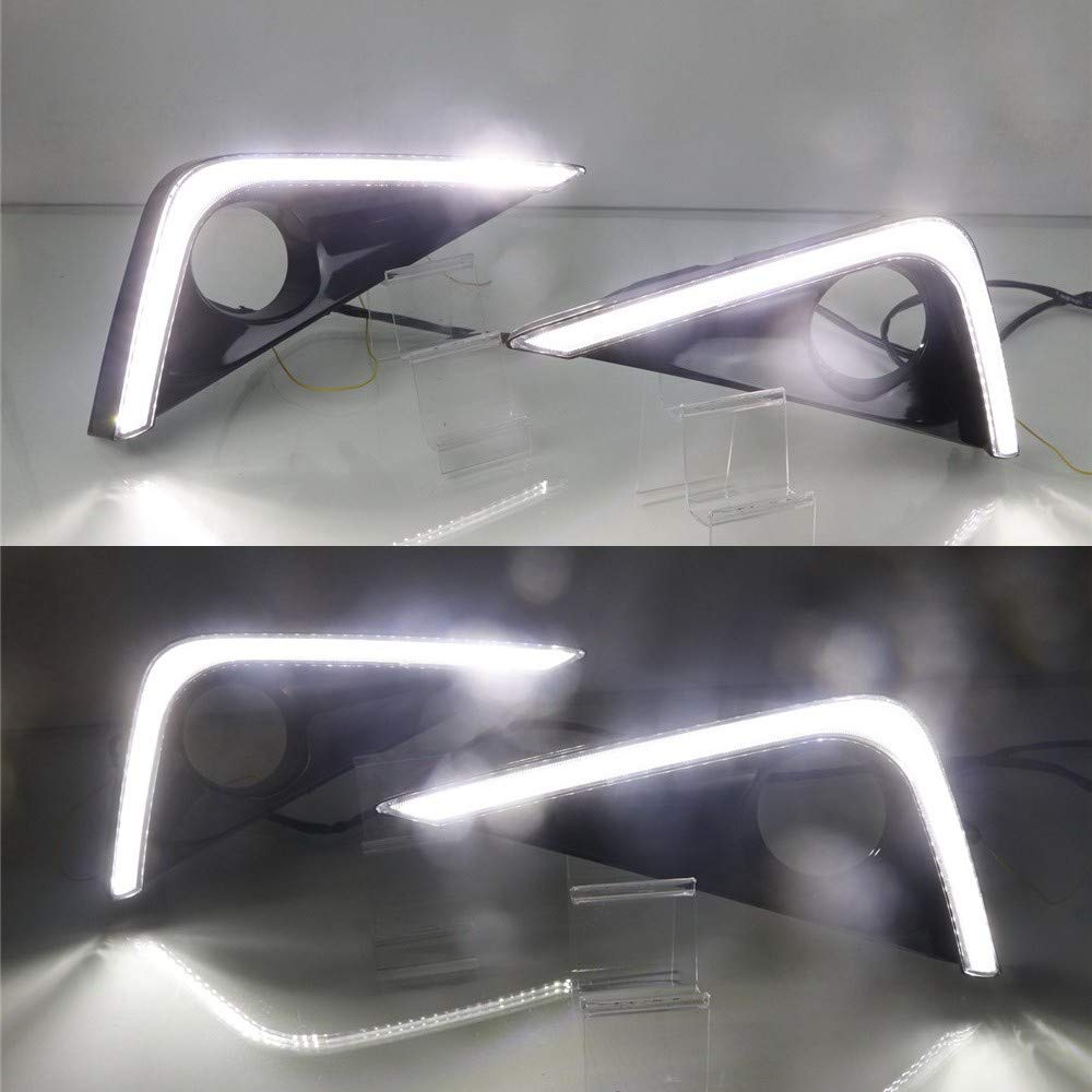 LED luce di marcia diurna DRL per Rush 2018 2019, paraurti anteriore LED 6000K DRL + indicatore di direzione giallo