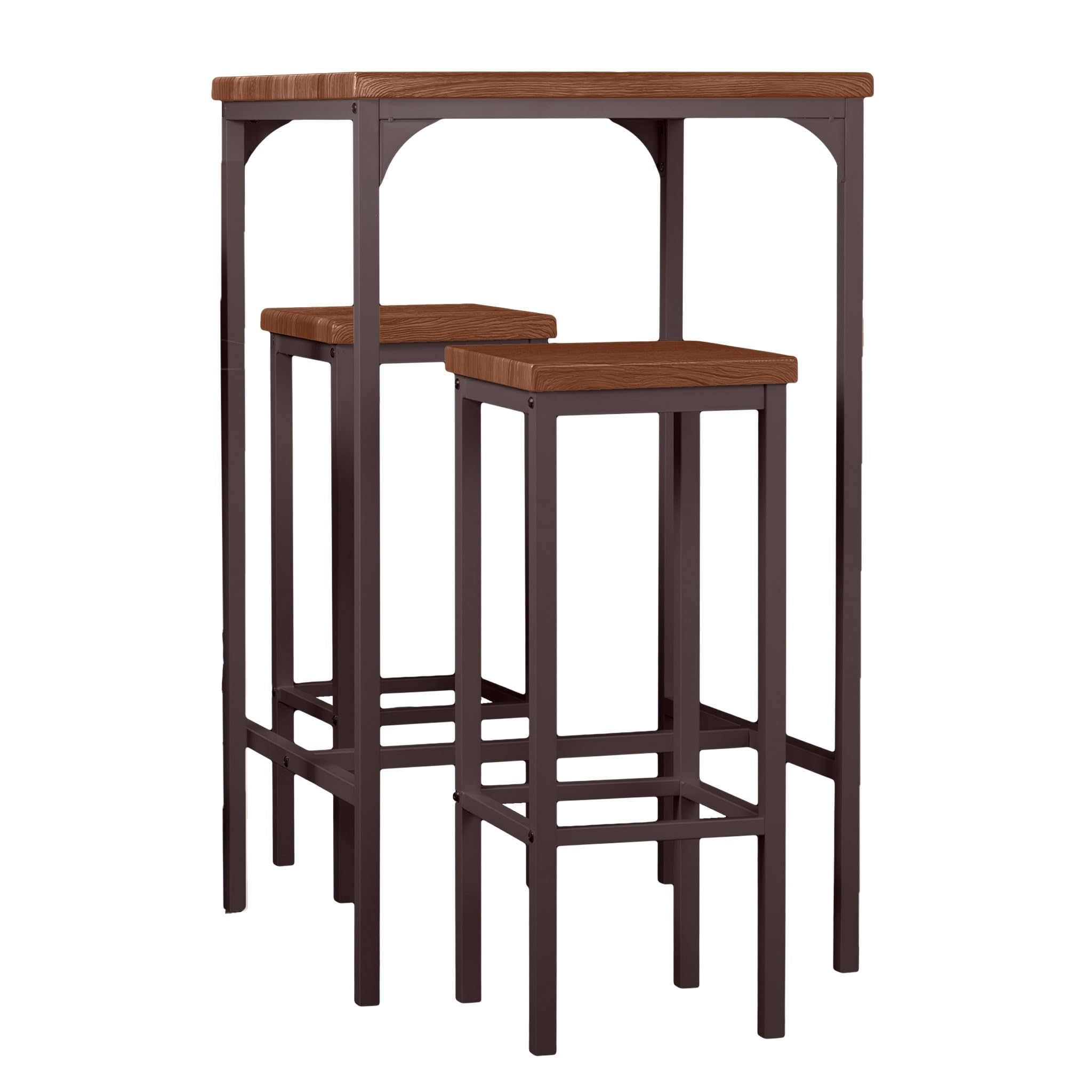 YELLOO - Set tavolo alto da bar con sgabello bar per uso interno, Ilot Central Cucina, tavolo da cucina piccolo spazio per intrattenere gli ospiti (Viareggio, 1 tavolo + 2 sgabelli)