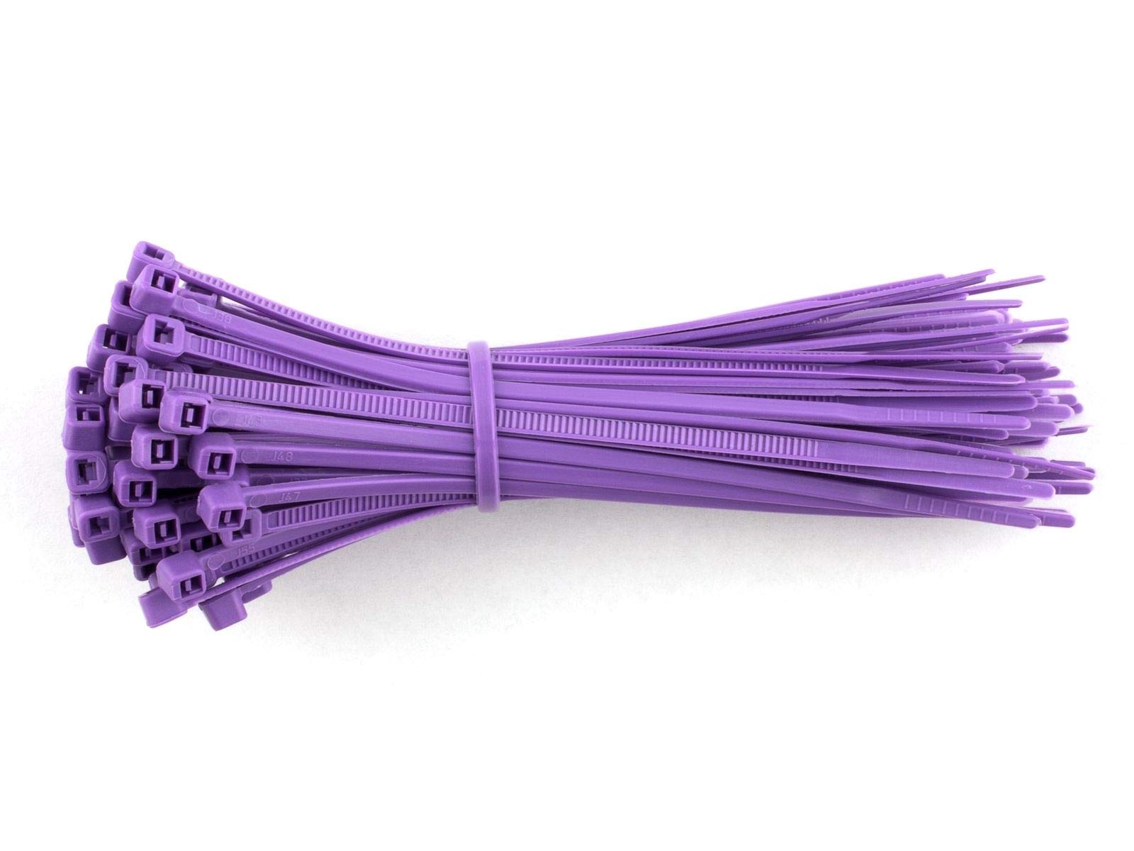 Ukcable-Ties Purple 50X Cable Ties 200Mm X 4.8Mm Zip Tie Wraps Nylon Plastic