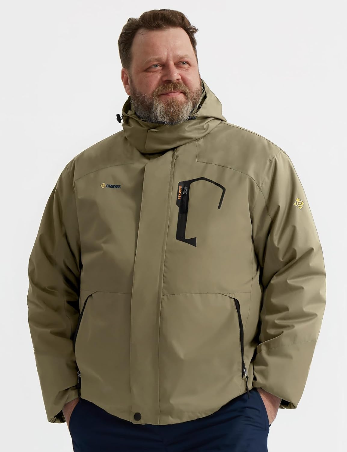 GEMYSE Men's Mountain Waterproof Ski Snow Jacket Winter Windproof Rain Jacket - Image 6