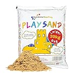 Rainbow Eco Play Sand - 20kg Natural, Non-Toxic Sand for Kids - Sandpit, Building, Sensory Play