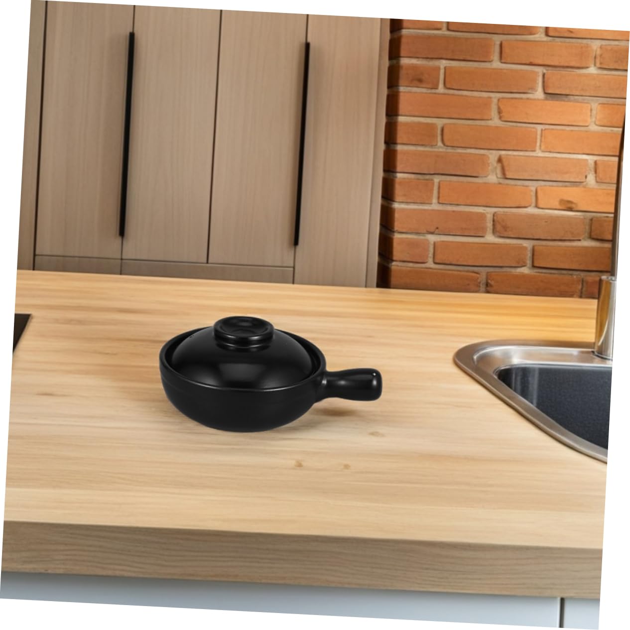 ULTECHNOVO Cazuela de Barro Tradicional Olla de Terracota con Tapa Ollas para Cocinar Arroz para Guisar para Uso Cocina