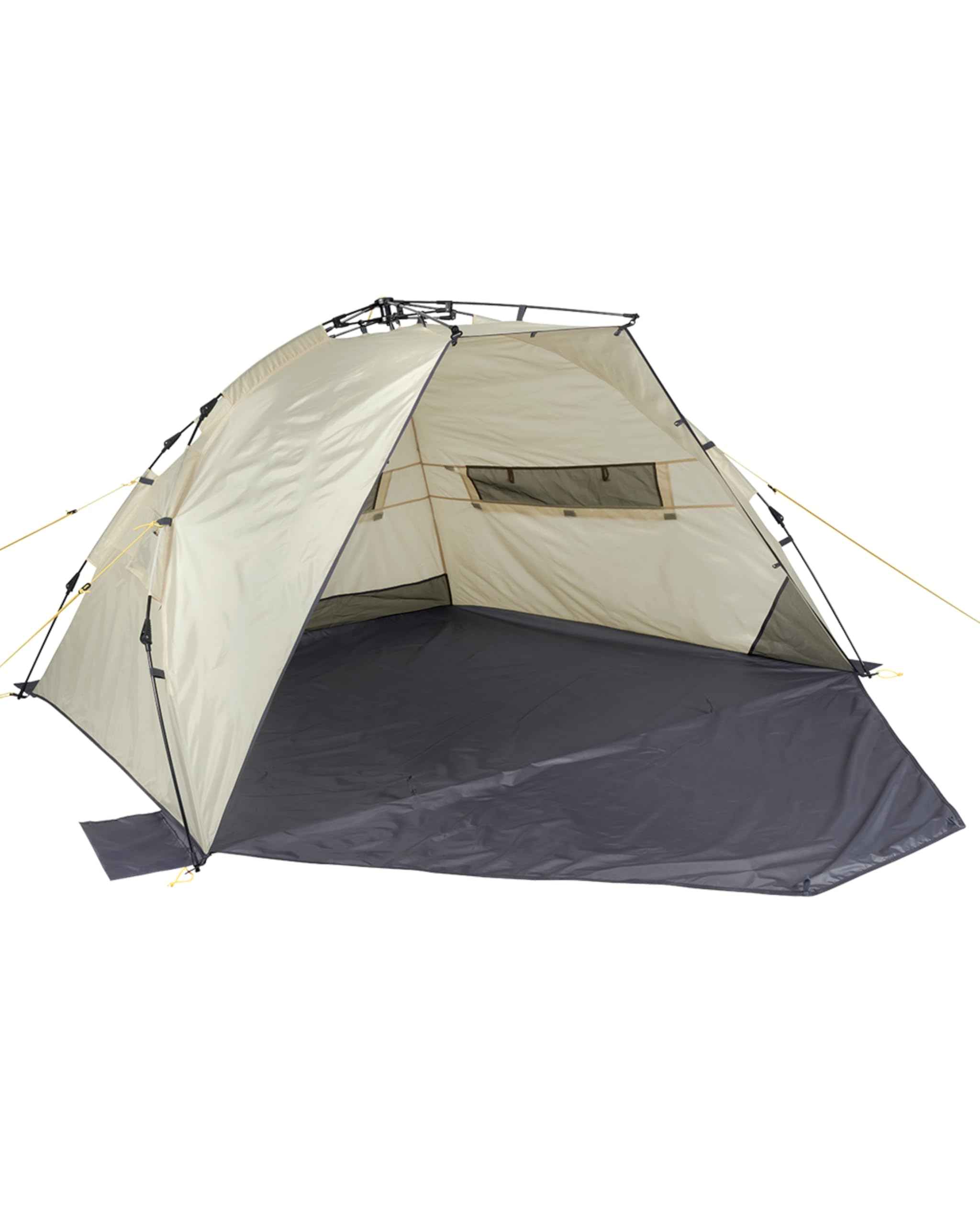 Uquip Strandmuschel Speedy XL Boulder I 170 x 115 x 230 cm I UPF 50+ Strandzelt zum Schutz vor Sonne, Wind & Regen I tragbares Beach Zelt mit Quick-Up System I ideal für Strand, Camping & Picknick