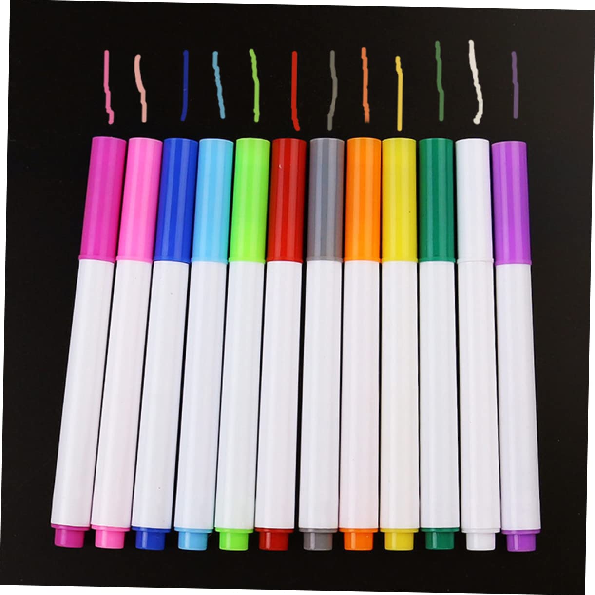 DOITOOL 3 Ensembles Crayon De Couleur Stylos À Dessin Feutre Tableau Noir Effacable Crayon Aquarellable Liquid Chalk Craie Solide Effaçable Craie Sans Poussière Colorful Pièces * 3
