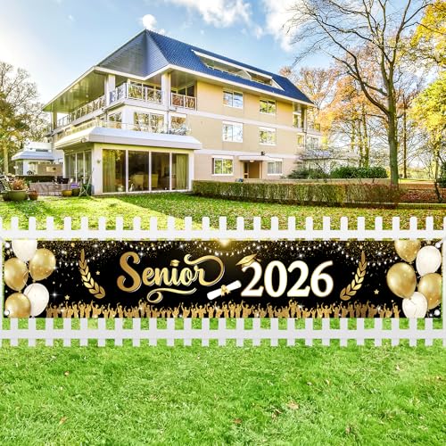 Image of KatchOn, Xtralarge Yard Banner Graduation Decorations 2026-120x20 Inch | Senior 2026 Congrats Grad Banner for Outdoor Graduation Yard Signs Class of 2026 for Graduation Party Decorations