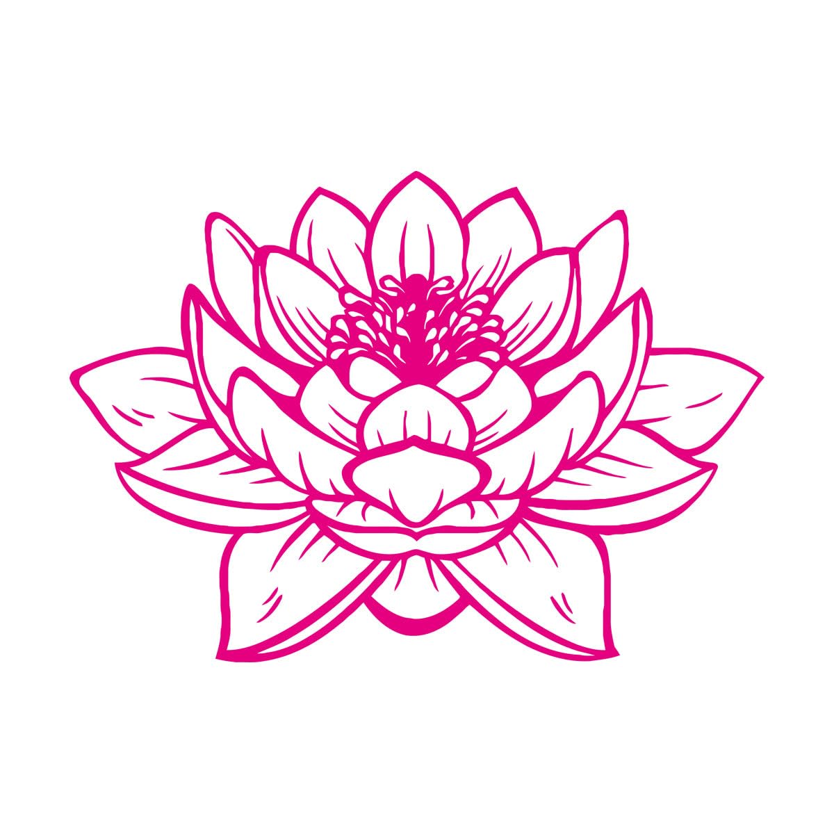 Lotus Flower Buddha Yoga Studio Meditation Wall Decals PVC 72x111.9cm Removable Without Leaving Glue Extra Large Rosered