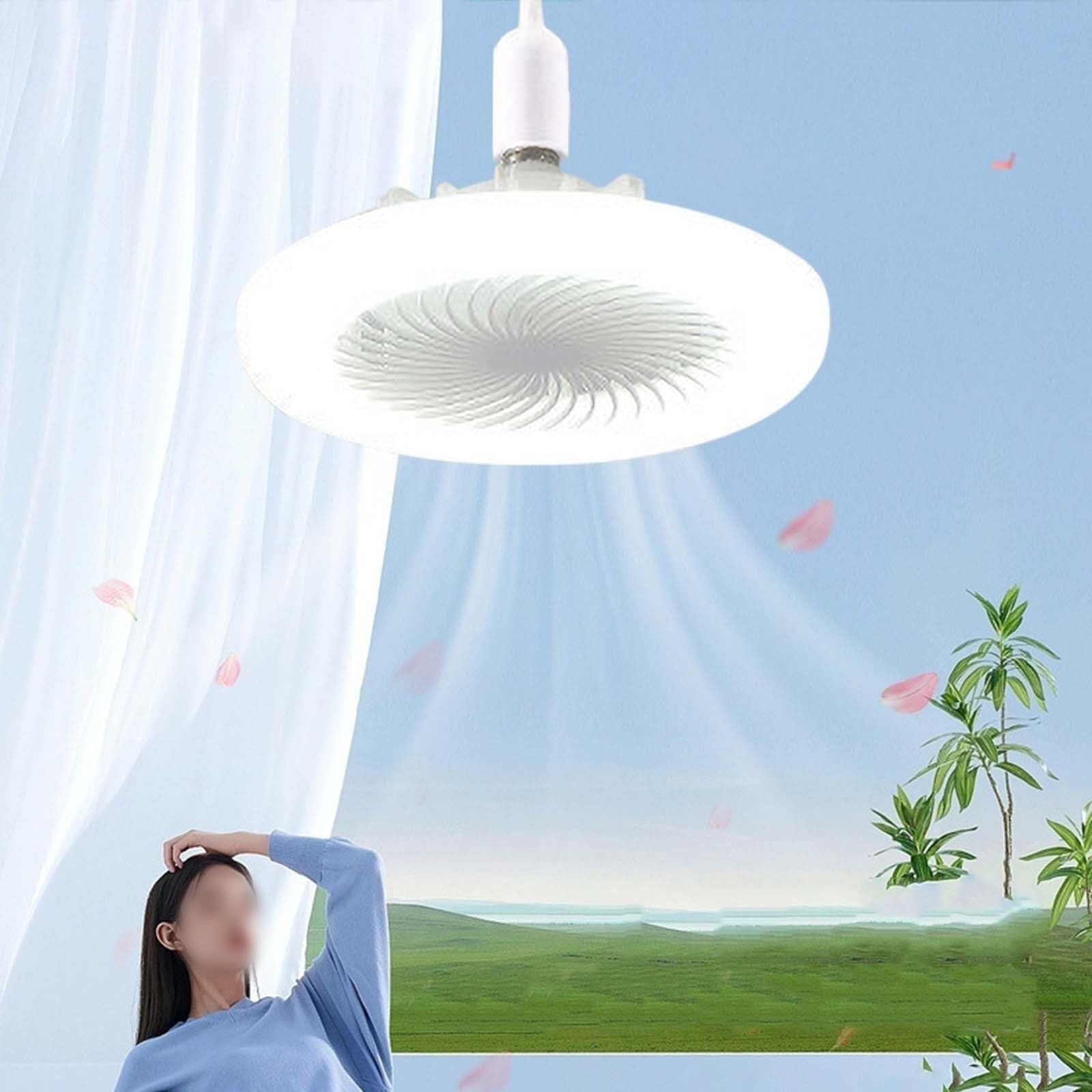 Ventilatore da soffitto a LED con telecomando dimmerabile da 10 pollici, con 3 velocità del vento e timer, ultra silenzioso, a risparmio energetico, ideale for camera da letto, soggiorno e piccoli spa