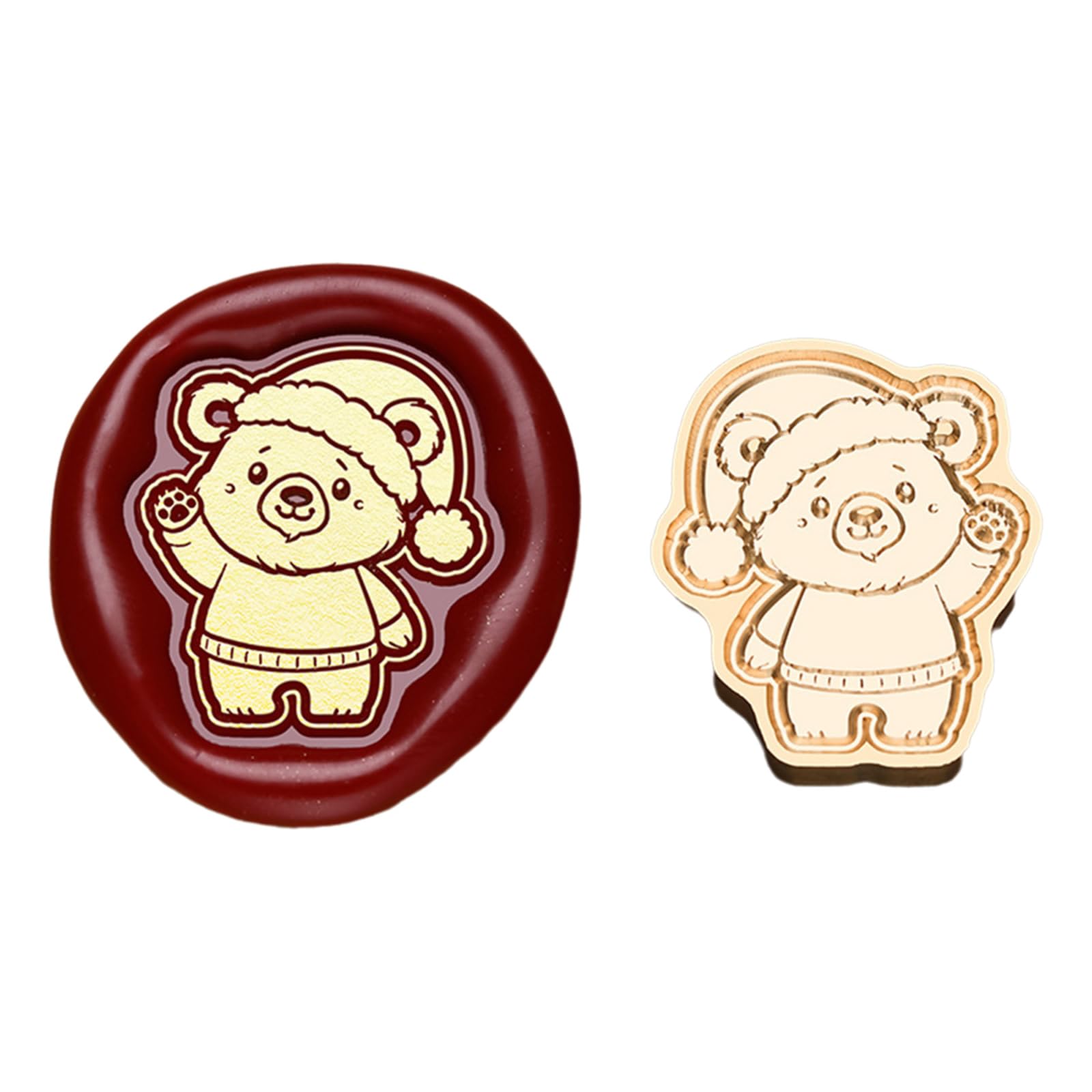 Tsophreniq Christmas Seal Stamp Head Replacement, Embossed Seal Stamp Head for Envelope, Invitations Scrapbooking Decoration Cookie