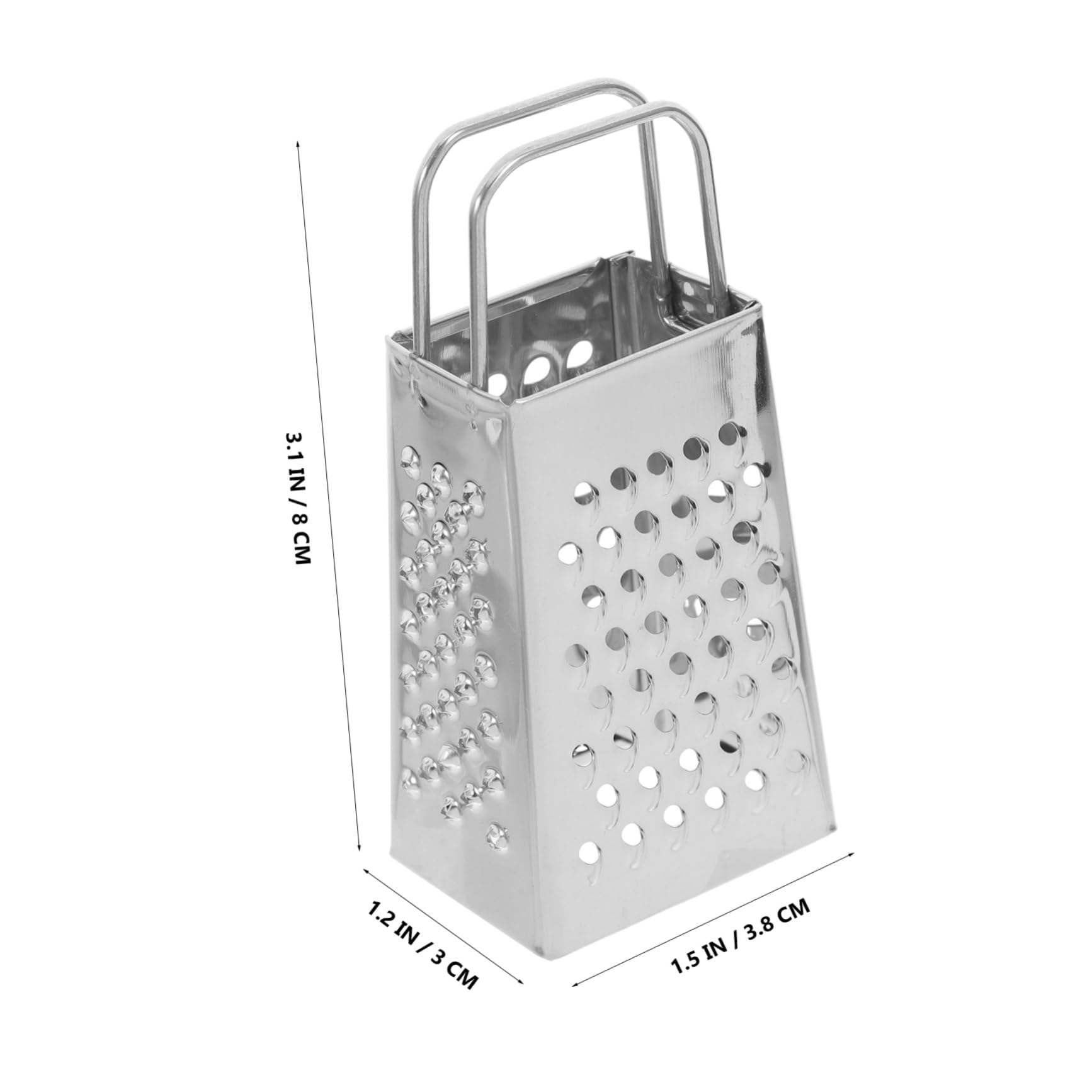 GRIRIW Mini Garlic Grater with 4 Sided Cheese Grater Shredder Portable Citrus Zester Stainless Steel Kitchen Tool Set
