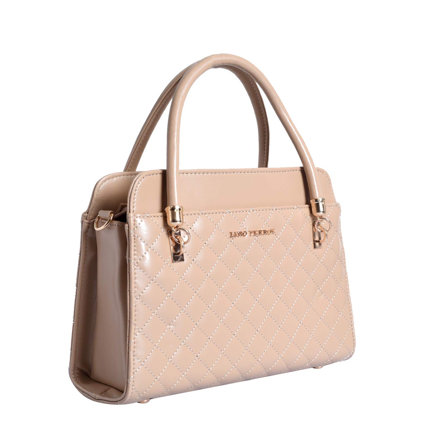 Lino Perros Women's Faux Leather Handbag (Beige)