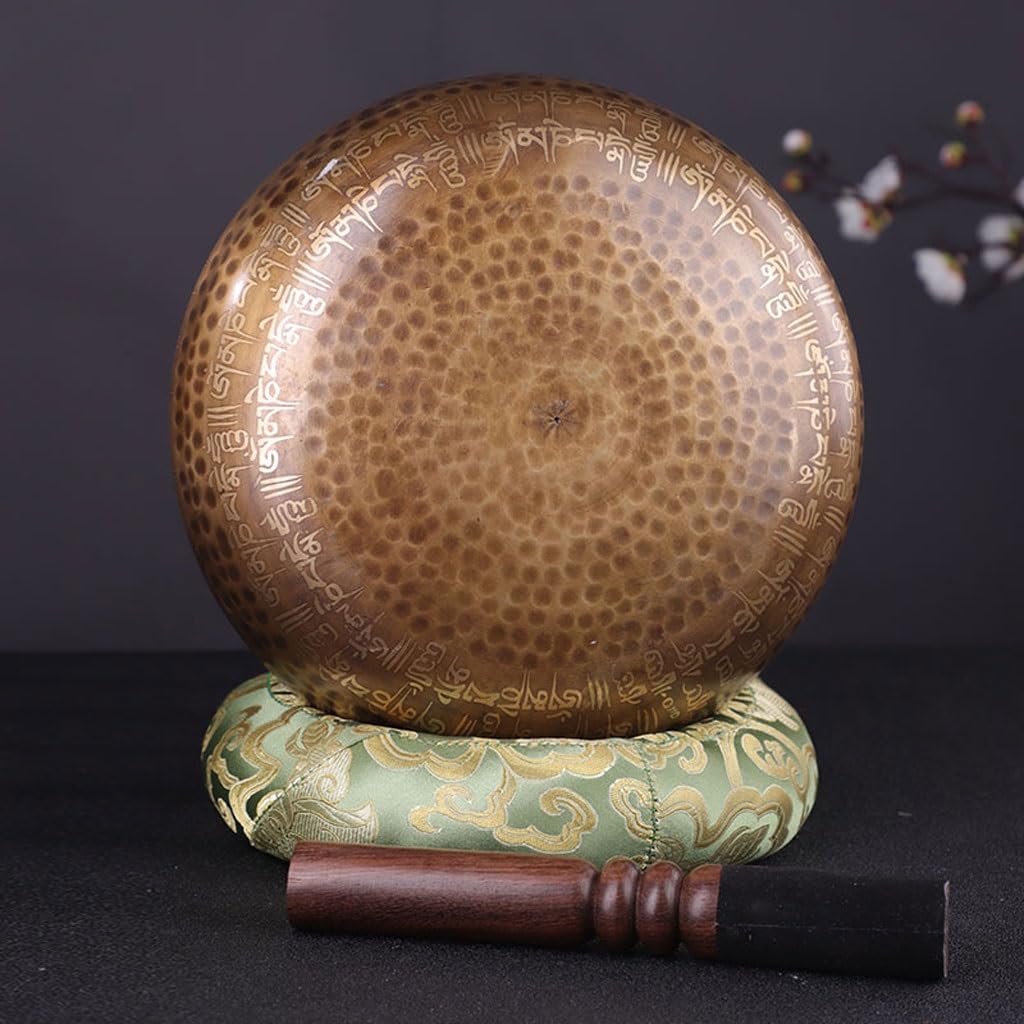 Cuscino for campana tibetana in rame dorato, dimensioni multiple | 8.5cm