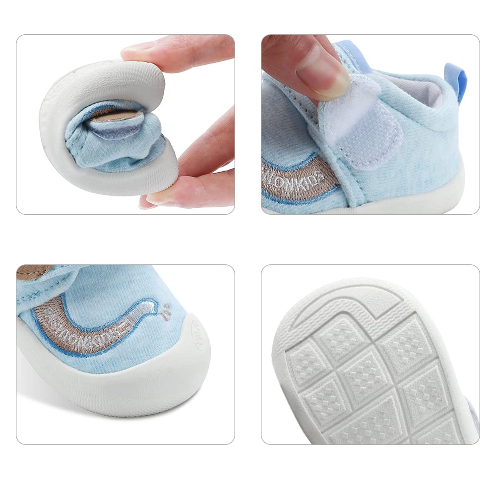 MASOCIO Unisex buty do chodzenia dla chłopców i dziewczynek, kreskówka, niemowlę, gumowe, antypoślizgowe buty do chodzenia