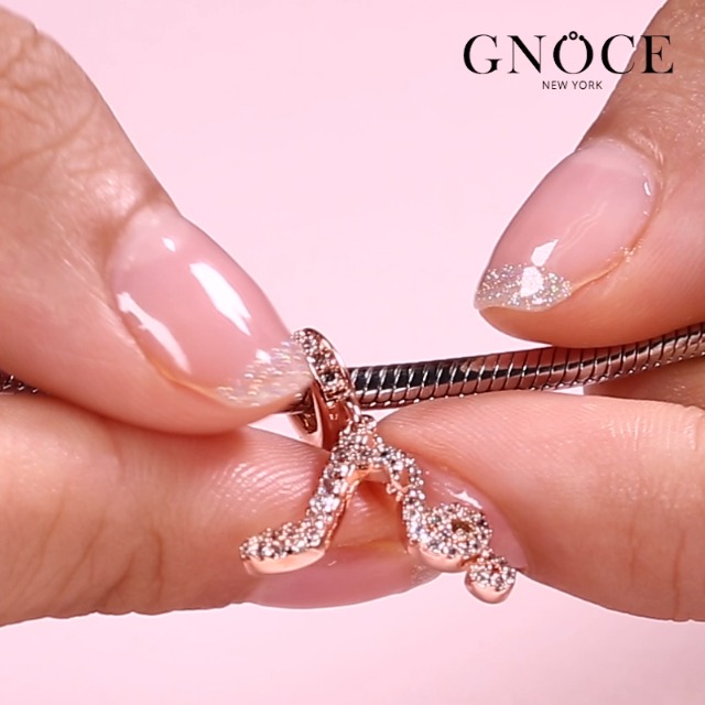 GNOCE Musical Note Charms Set - Sterling Silver 18k Rose Gold Plated Pendant For Bracelet/Necklace - View #10