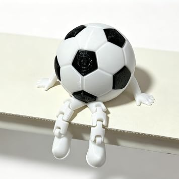 3D Printed Soccer Football Sports Desk Desktop Decor Action Figures Figurines Collectible, Unique Gifts for Fans Office Home Buddy
