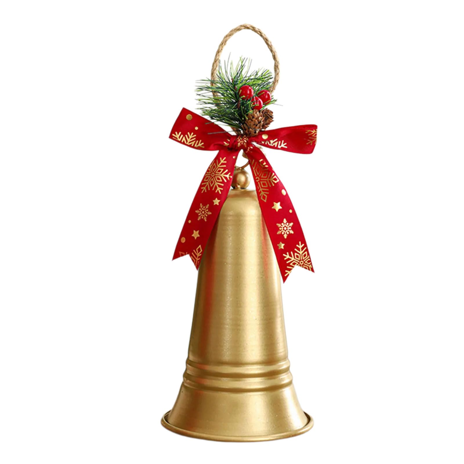 carotoe Festival Metal Bells for Christmas Decors Vintage Hanging Bells Ornament for Festivals Party Tree Door Wreath Decoration Metal