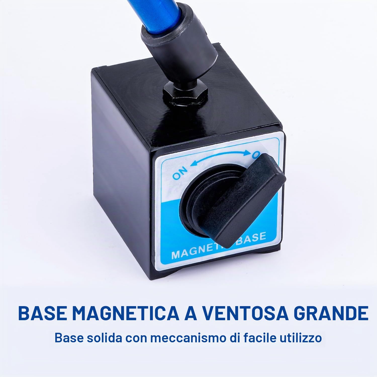 KATSU Indicatore a Quadrante Calibro con Base Magnetica e Set di 22 Punti Indicatori, DTI 0-10mm 0.01mm Strumenti di Misura ad Alta Precisione 401118