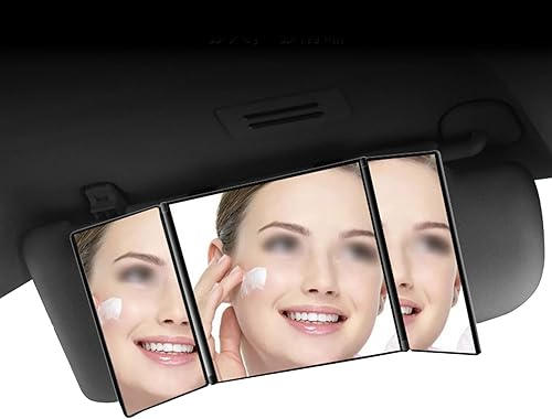 Espejo de visera de automóvil, espejo de tocador para automóvil, espejo de tocador plegable universal de viaje, accesorios de espejo retrovisor,