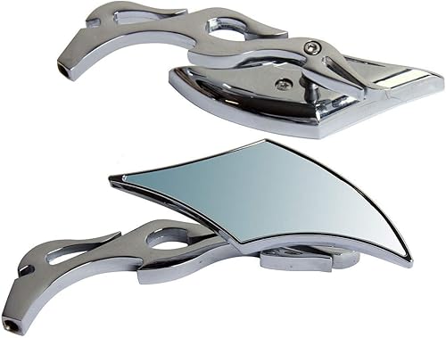 MotorToGo 1 par de espejos de motocicleta con diamantes cromados pequeños compatibles con Honda Shadow Spirit 750 2006 disponible en Yaxa Peru