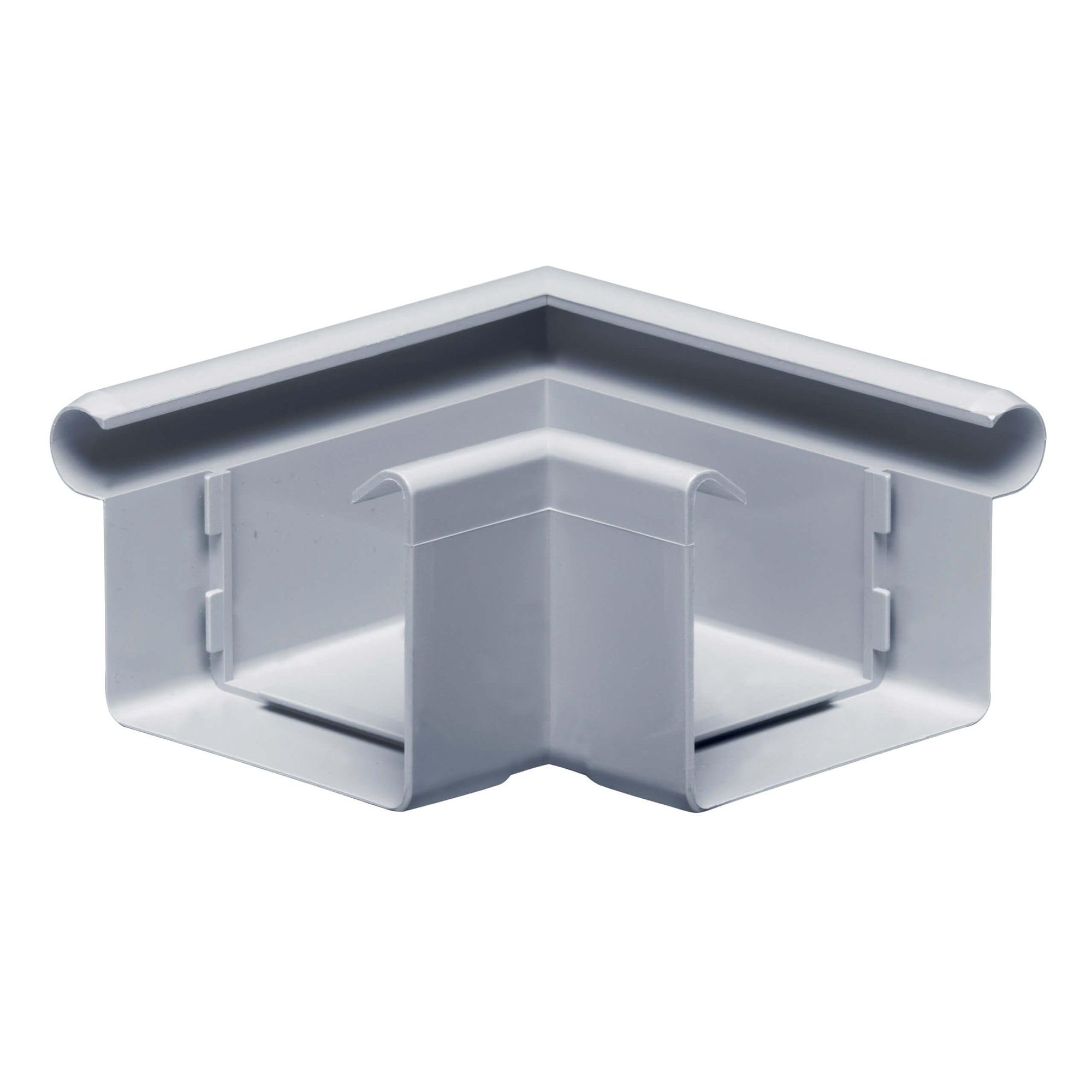 INEFA Gutter Angle 90 Degrees Box-Shaped External Angle, PVC 68mm Grey External Bead, Connecting piece Gutter Accessories, Made in Germany