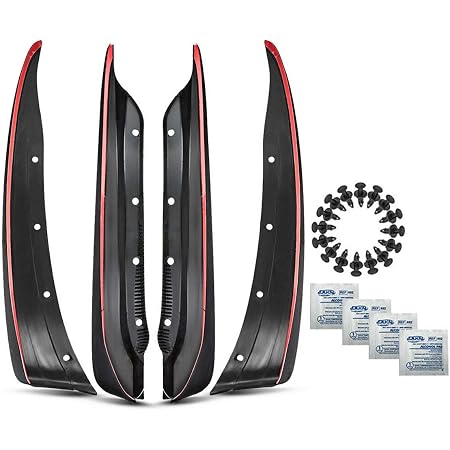 Front & Rear Molded Mud Flaps For 2005-2013 C6 Corvette – Black Splash Guards