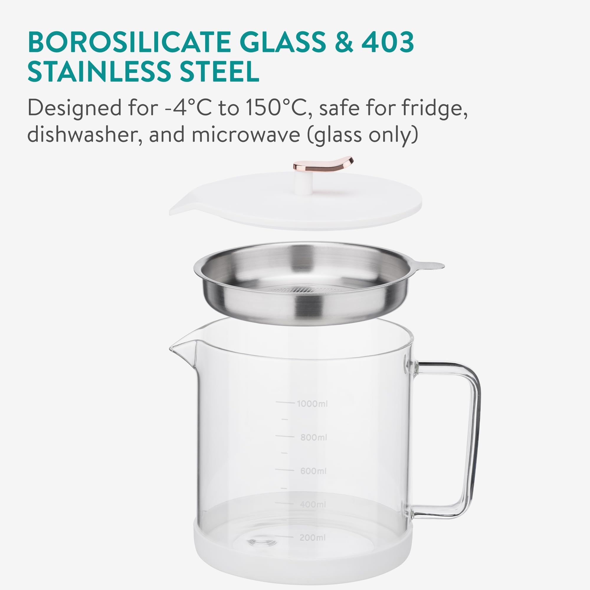 Colino Filtro Olio In Acciaio Inox Con Manico E Coperchio, 15x14x14 Cm, Verde, Per Cucina - 2