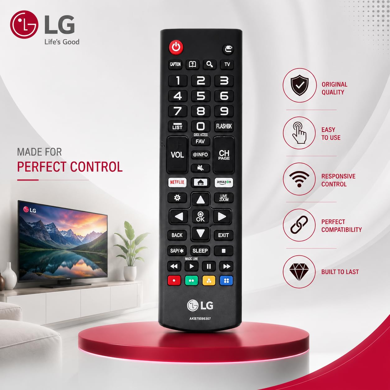 Amazon.com: LG (AKB75095307) TV Remote Control for Multiple Models