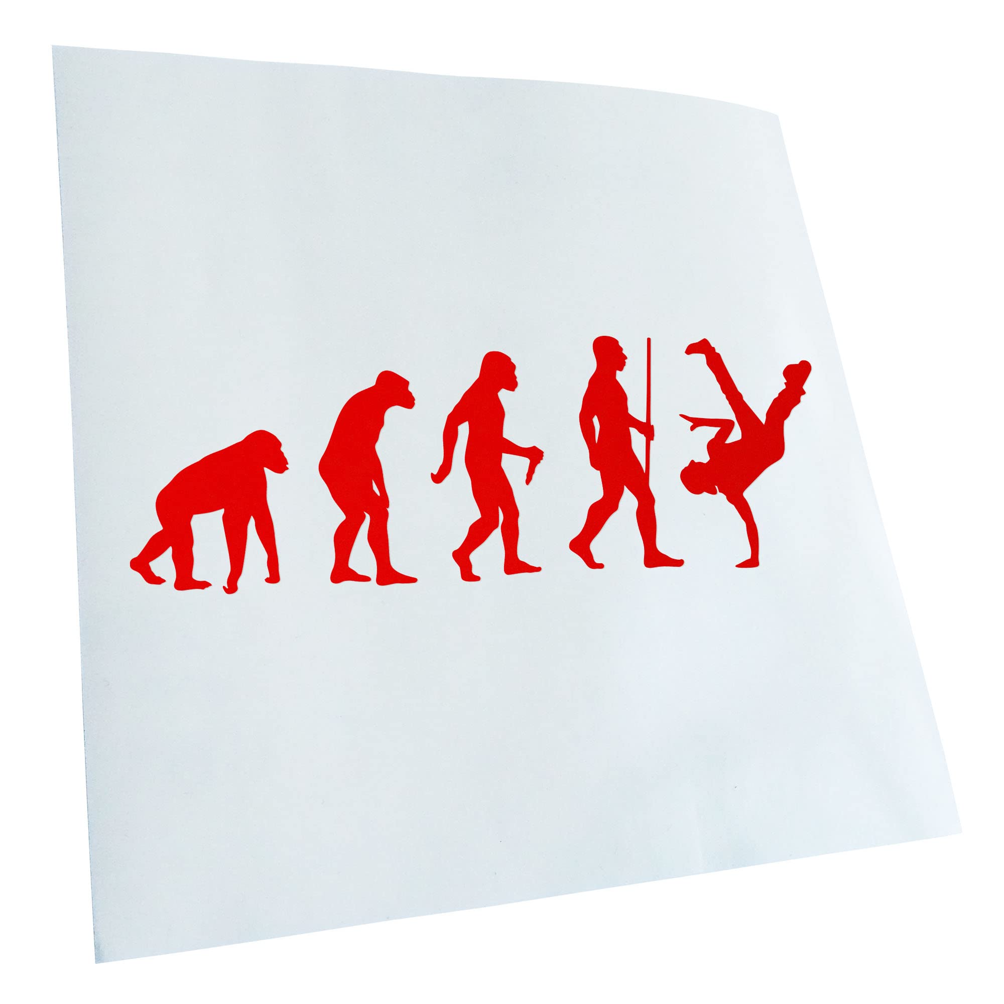 Kiwistar - Car Sticker - Breakdance Evolution - Red - 50 x 17 cm - Rear Window Car Sticker Weatherproof for Car Truck Moped Truck - Sticker Exterior Self-Adhesive Tuning Accessories for Window Vehicle