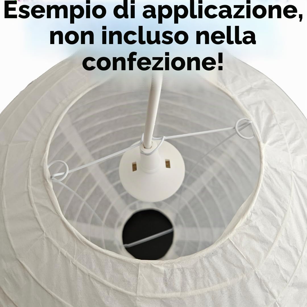 Paralume decorativo in carta, bianco, di ricambio, per lampada a sospensione, lampada da tavolo, lampada da terra, 1 paralume in carta, diametro: 40 cm