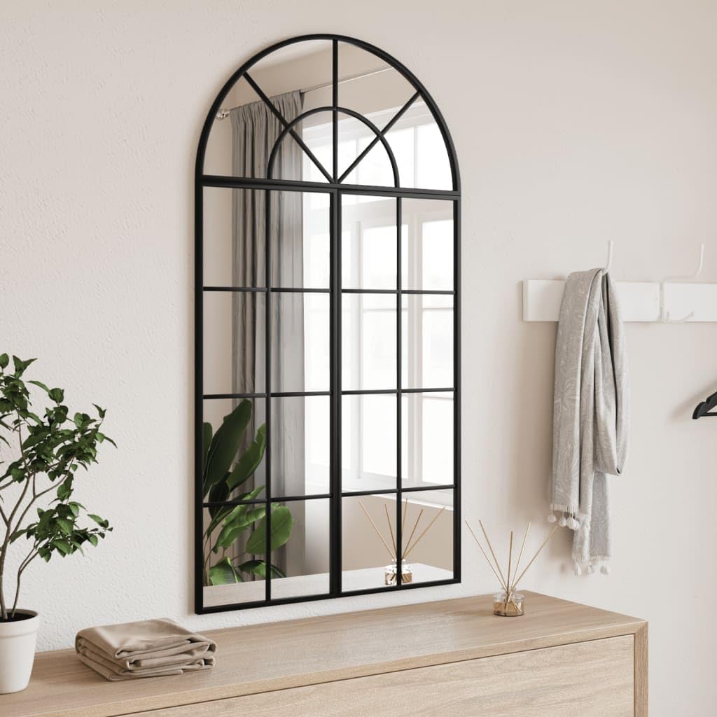 Genérico Espejo de Pared Arco de Hierro Negro 60x110 cm,Casa y jardín,Decoración,Espejos,3200606