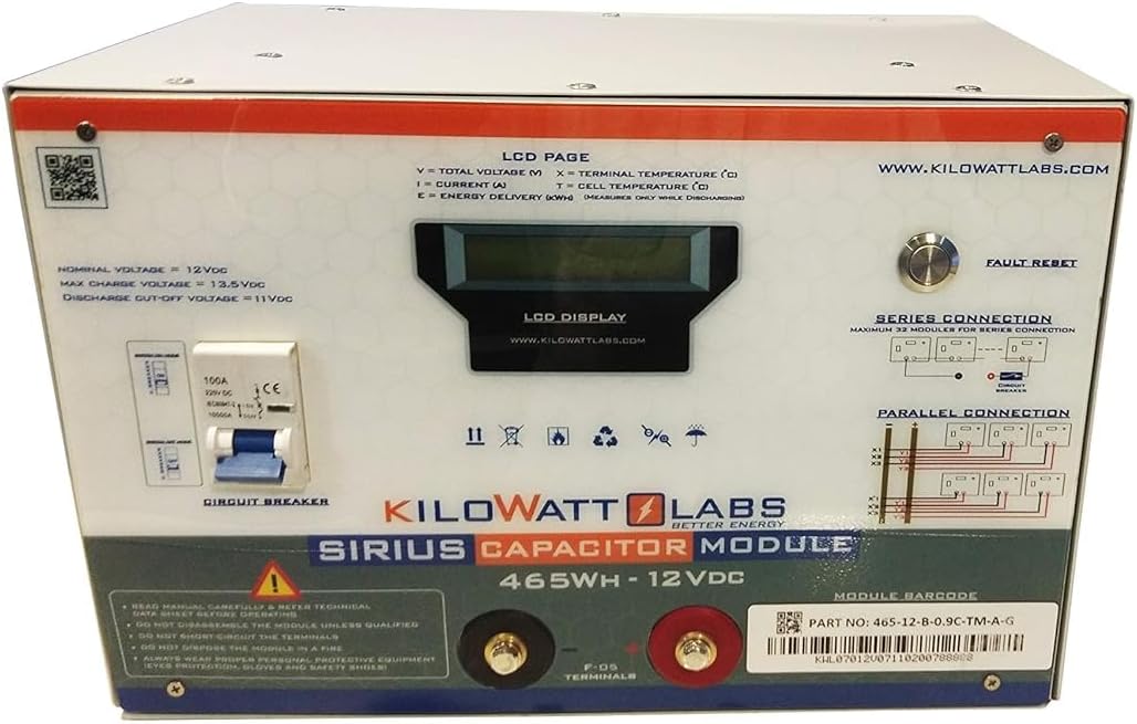 SOLAR BATTERY,SIRIUS SUPER CAPACITOR MODULE- 0.465kWh -12V