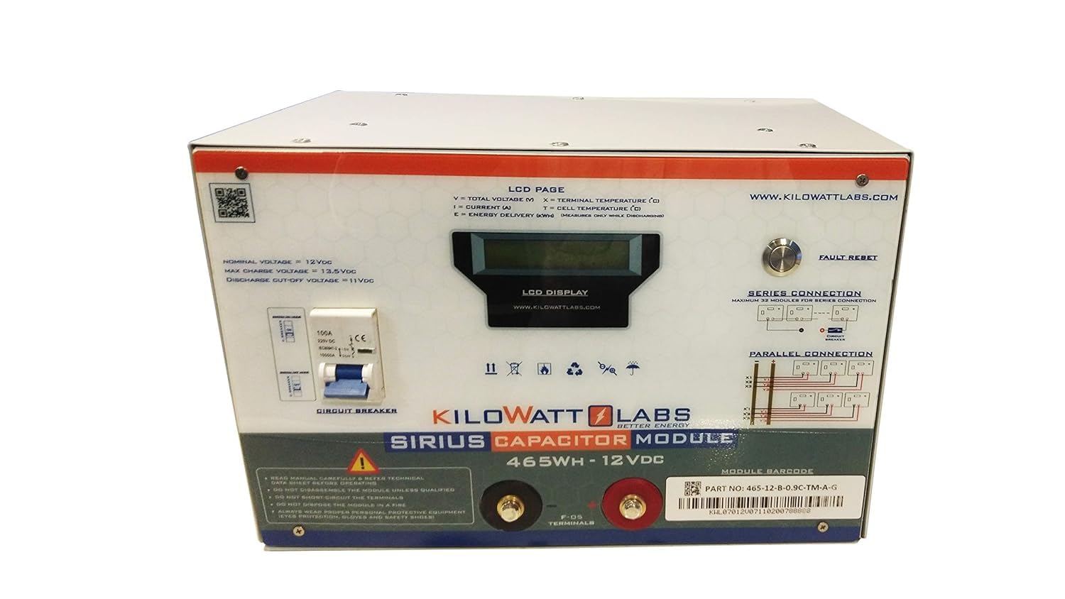 SOLAR BATTERY,SIRIUS SUPER CAPACITOR MODULE- 0.465kWh -12V