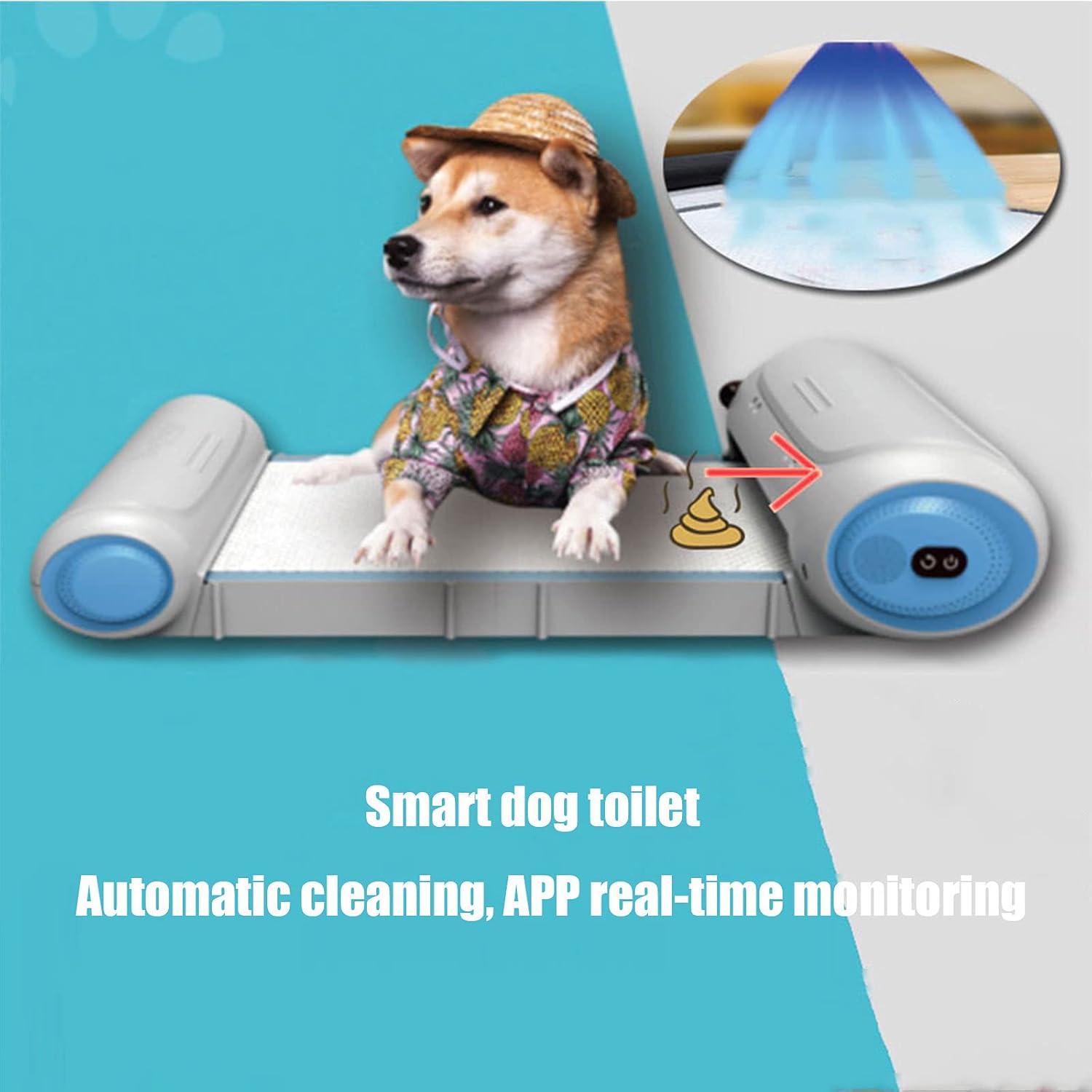 犬用トイレ自動クリーニングスマート犬用トイレ自動ペーパーロールクリーニング無料クリーニングリモコンビデオ M 女の子向けプレゼント集結