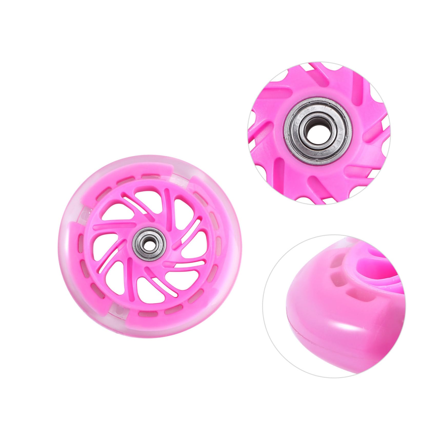 Ruedas de Patinete Iluminadas de Pu Alta Elasticidad, 2 Piezas
