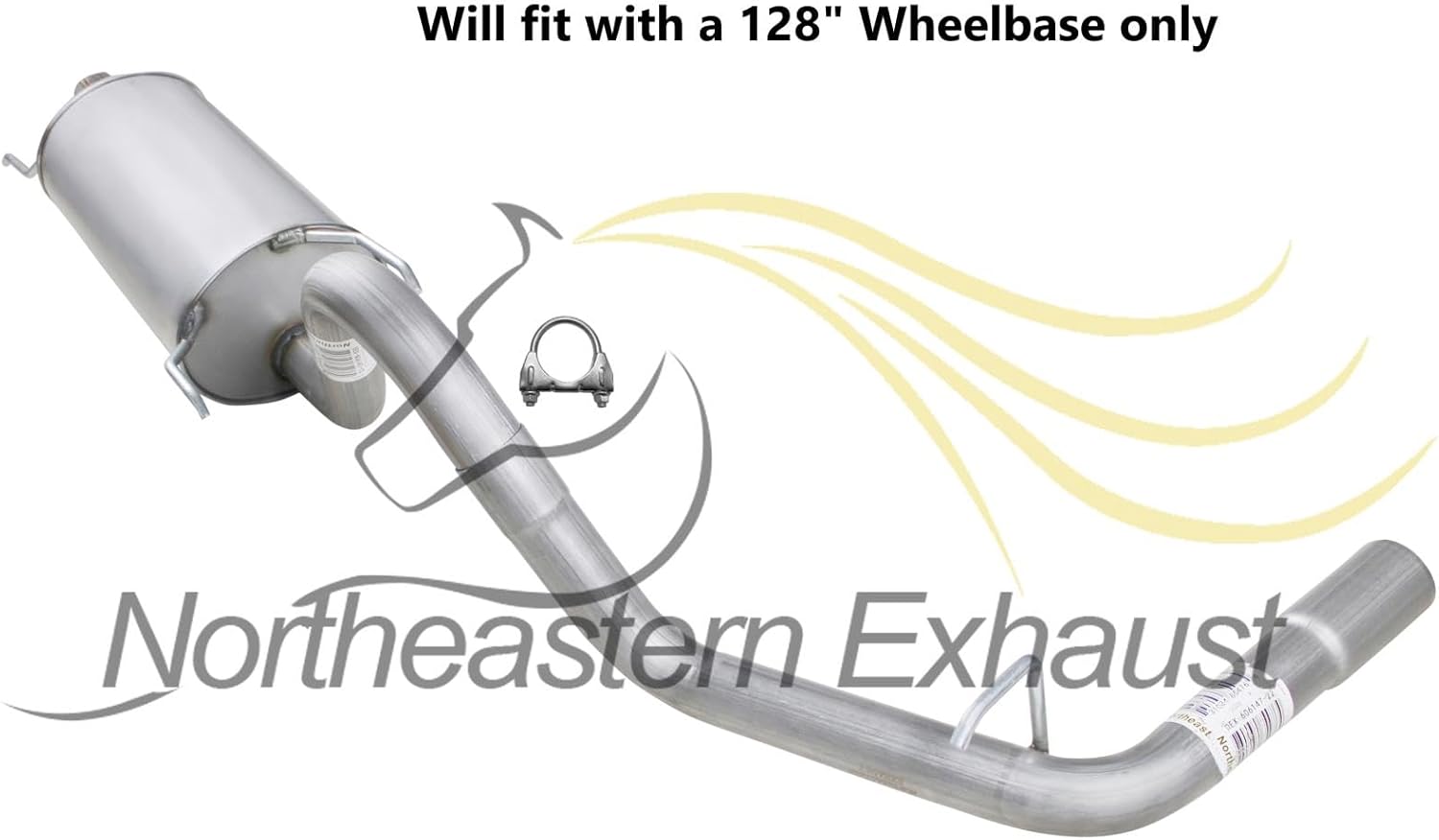 Northeastern Exhaust | Stainless Steel - Exhaust Muffler Assembly Compatible for Toyota Tacoma 2005-2012 2.7L 128" Wheelbase - Includes Gasket and Clamp
