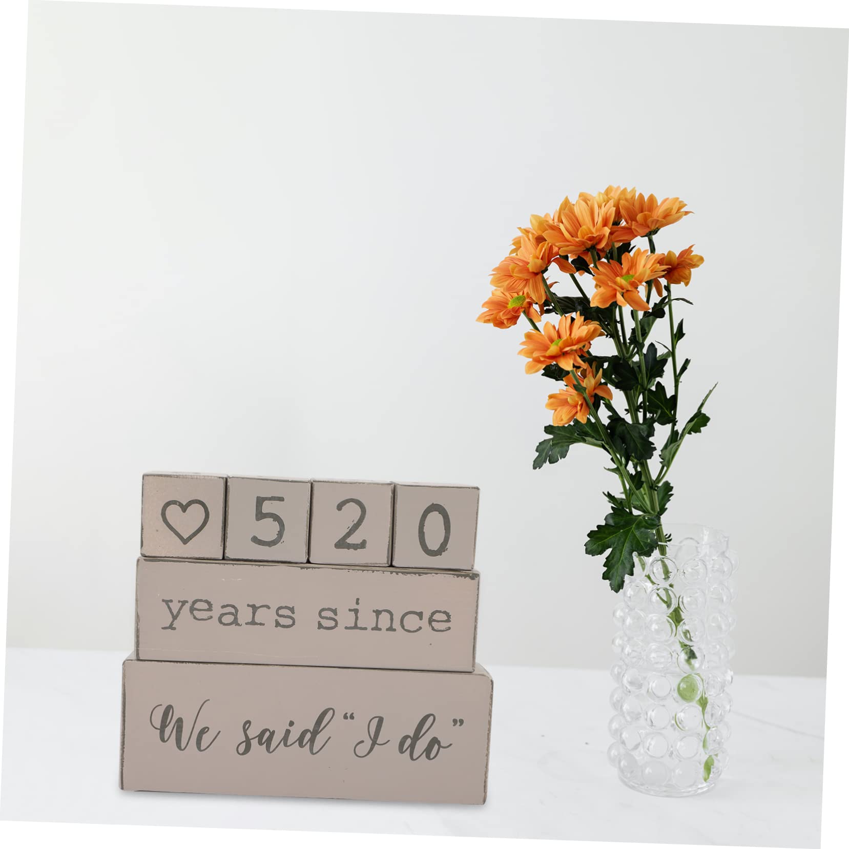 TEHAUX 2pezzi Calendario Di Conto Alla Rovescia Per Matrimoni e Eventi Speciali Decorazione Da Tavolo e Facile Da Usare Per Fidanzamenti e Feste Di Nozze