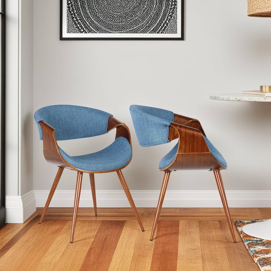 Amazon｜アルメンリビング(Armen Living) ダイニングチェア ブルー