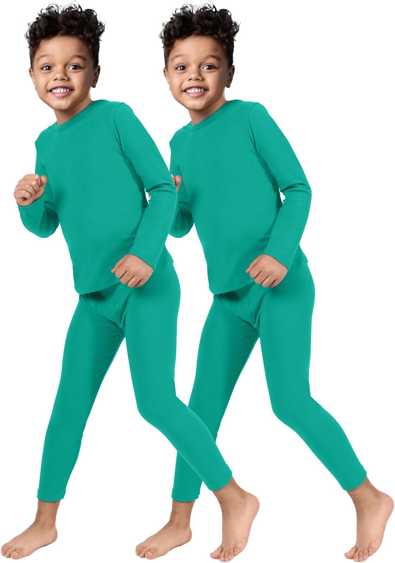 ROCKY Thermal Underwear for Kids, Boys 2 Pack Thermals, Long Johns Underwear, Base Layer for Cold Weather/Skiing - Pack of 2