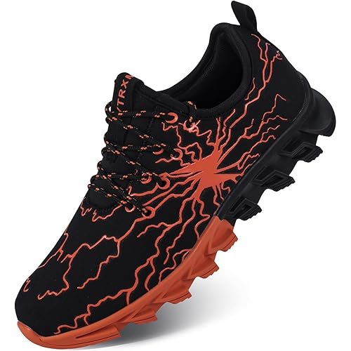 YTRXM Little/Big Boys Running Sneakers Lightweight Slip on Tennis Shoes