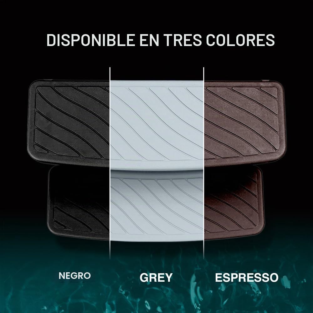 Puri Tech Escaleras portables de Piscina, Escalones de bañera hidromasaje, Accesorios SPA, Peldaños Antideslizantes y Resistentes - Gris Claro